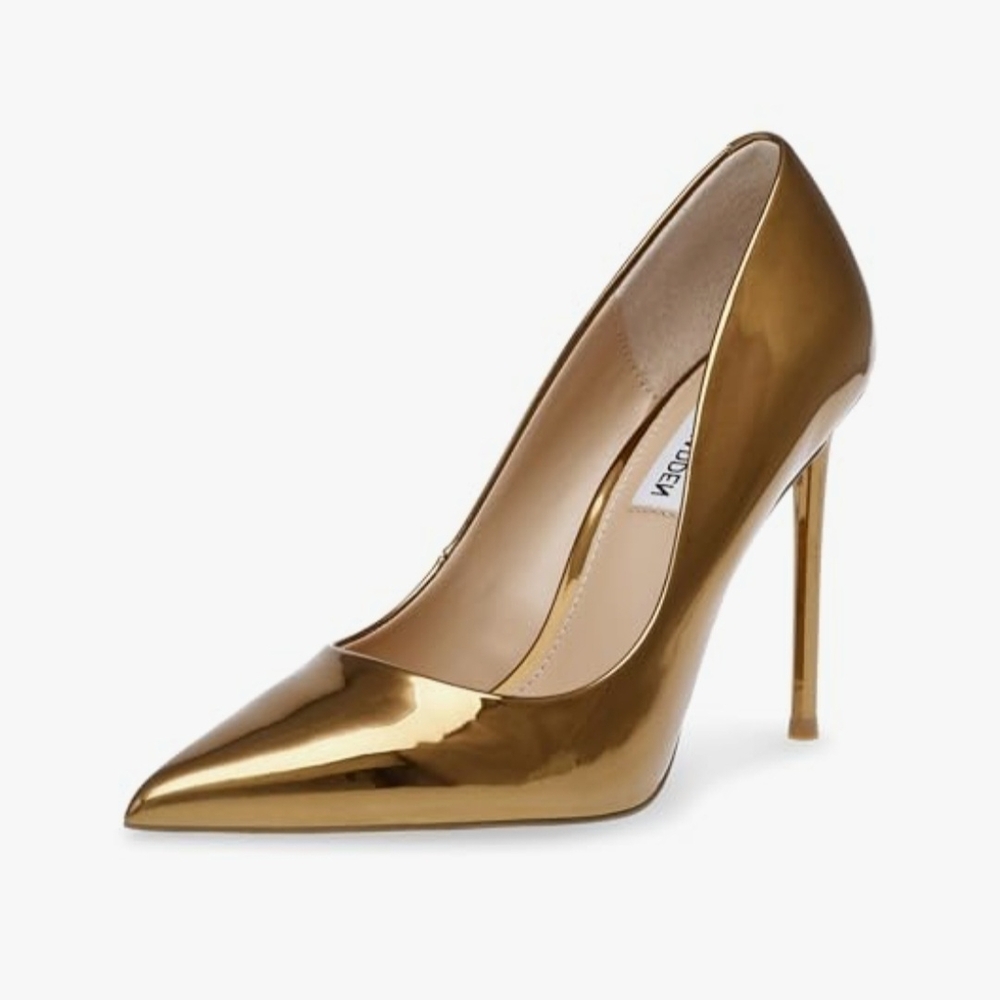 New Steve Madden Classie Metallic Bronze Stiletto Pointed toe Heels Size 8